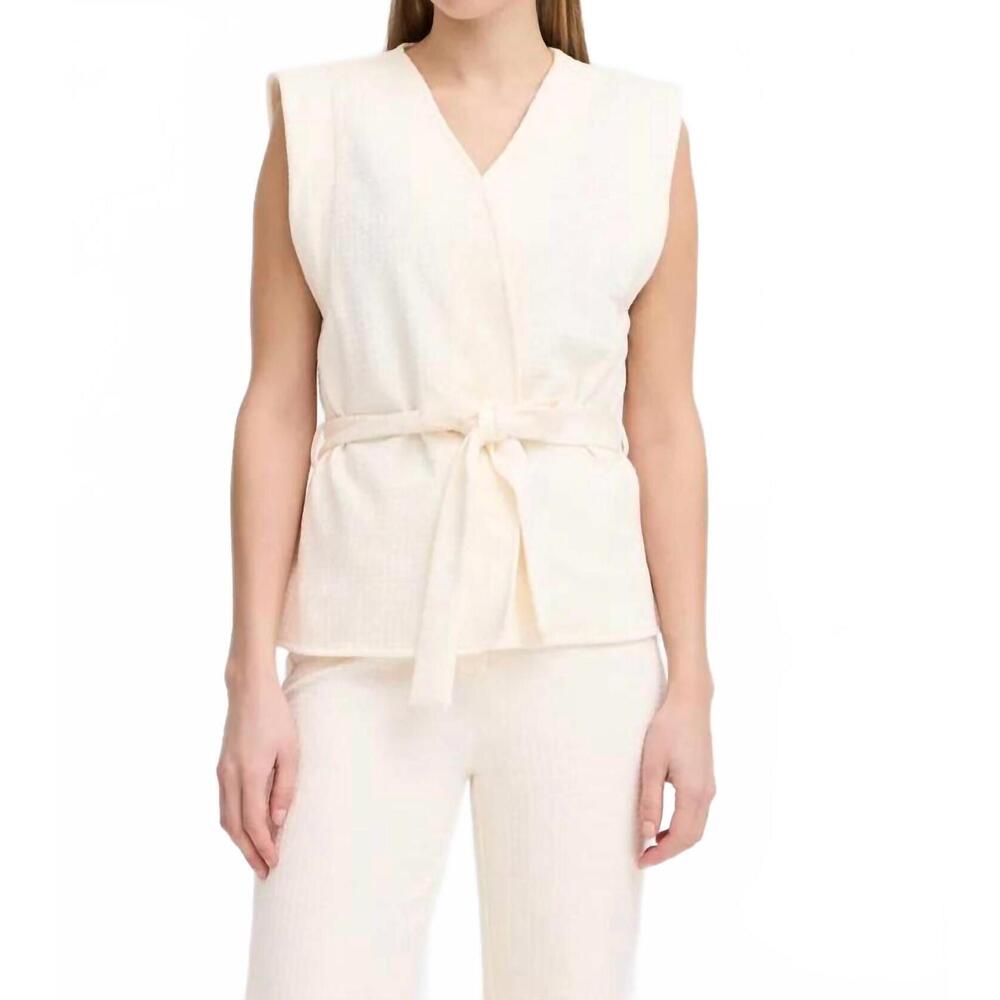 NEW ICHI ihkate pillou waistcoat in birch